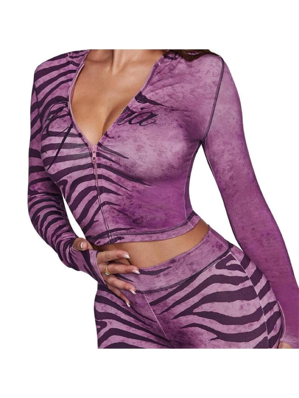 Iamgia Women's Purple and Pink Joggers-tracksuit